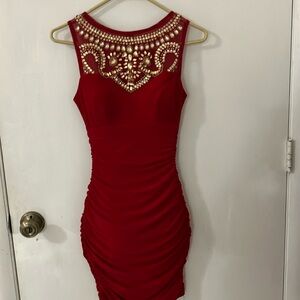 Rhinestone evening dress